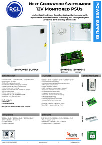 RGL 12 & 24v SM-2MP data sheet
