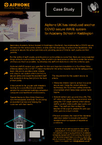 Aiphone Wave Secondary School Case Study