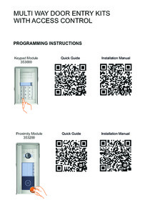 BTMWKITSAC- Access Control Kit Configuration Guide