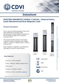 CDVI C-Series Datasheet