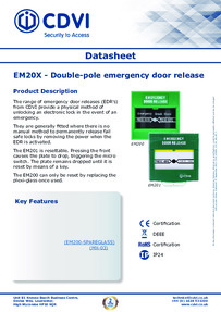 CDVI Data Sheet