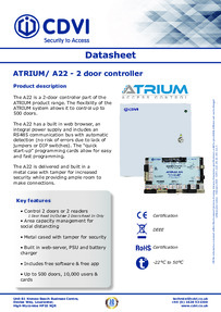 CDVI Data Sheet