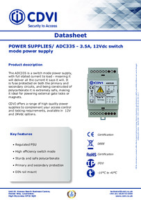CDVI Data Sheet