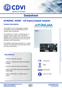 CDVI Data Sheet
