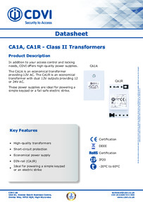 CDVI Data Sheet