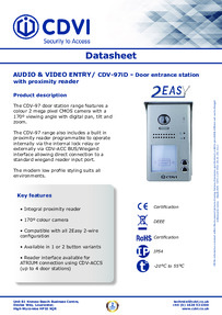 CDVI Data Sheet