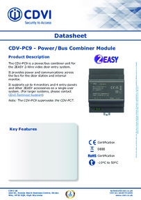 CDVI Data Sheet