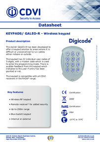 CDVI Data Sheet