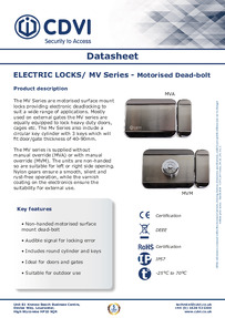 CDVI Data Sheet