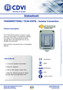 CDVI Data Sheet
