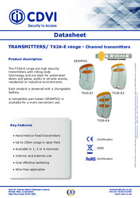 CDVI Data Sheet