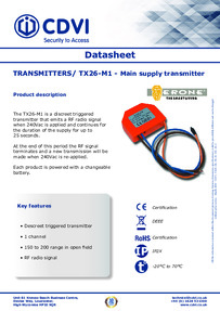 CDVI Data Sheet