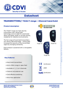 CDVI Data Sheet