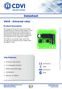 CDVI Data Sheet
