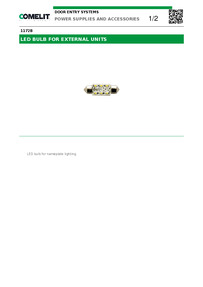 Comelit 1172B Datasheet
