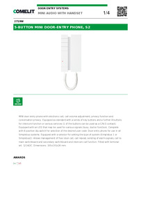 Comelit 2719W datasheet