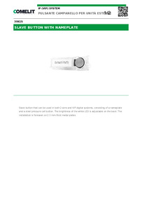 Comelit 3061S Data sheet