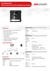 Camera Module Datasheet