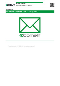 1456G/TE10-Comelit Data sheet