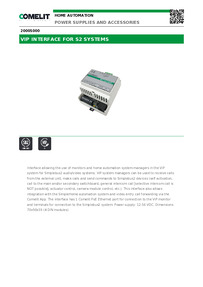 20005000-Comelit Data sheet