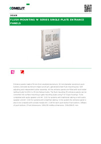 3014/N-Comelit Data sheet