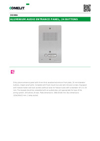 3024NA-Comelit Data sheet