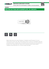 Comelit Data sheet