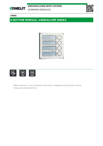 Comelit Data sheet