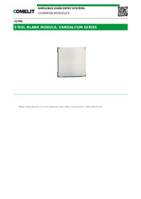 Comelit Data sheet