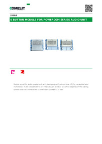 Comelit Data sheet