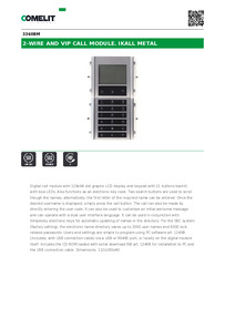 Comelit Data sheet