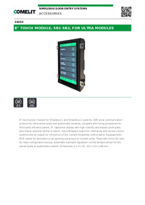 Comelit Data sheet