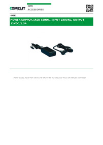 Comelit Data sheet