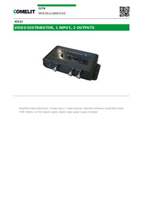 Comelit Data sheet