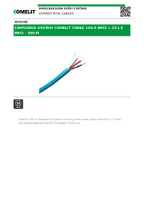 Comelit Data sheet
