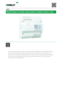 Comelit Data sheet