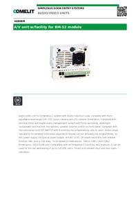 Comelit Data sheet