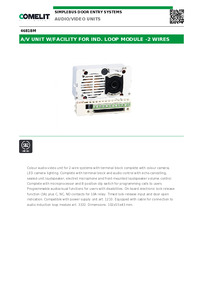 Comelit Data sheet