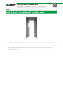Comelit Data sheet
