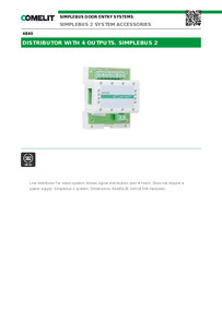 Comelit Data sheet