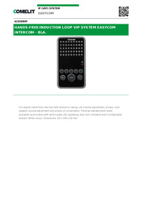Comelit Data sheet