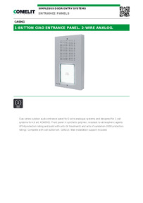 Comelit Data sheet
