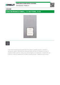 Comelit Data sheet
