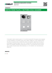  Comelit Data sheet