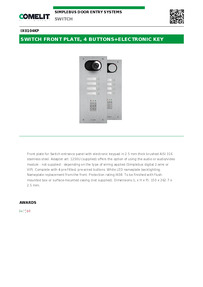 Comelit Data sheet