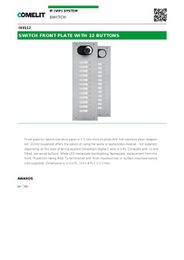 Comelit Data sheet