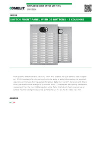 Comelit Data sheet