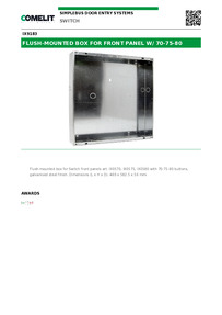  Comelit Data sheet