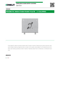 Comelit Data sheet