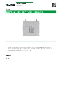 Comelit Data sheet